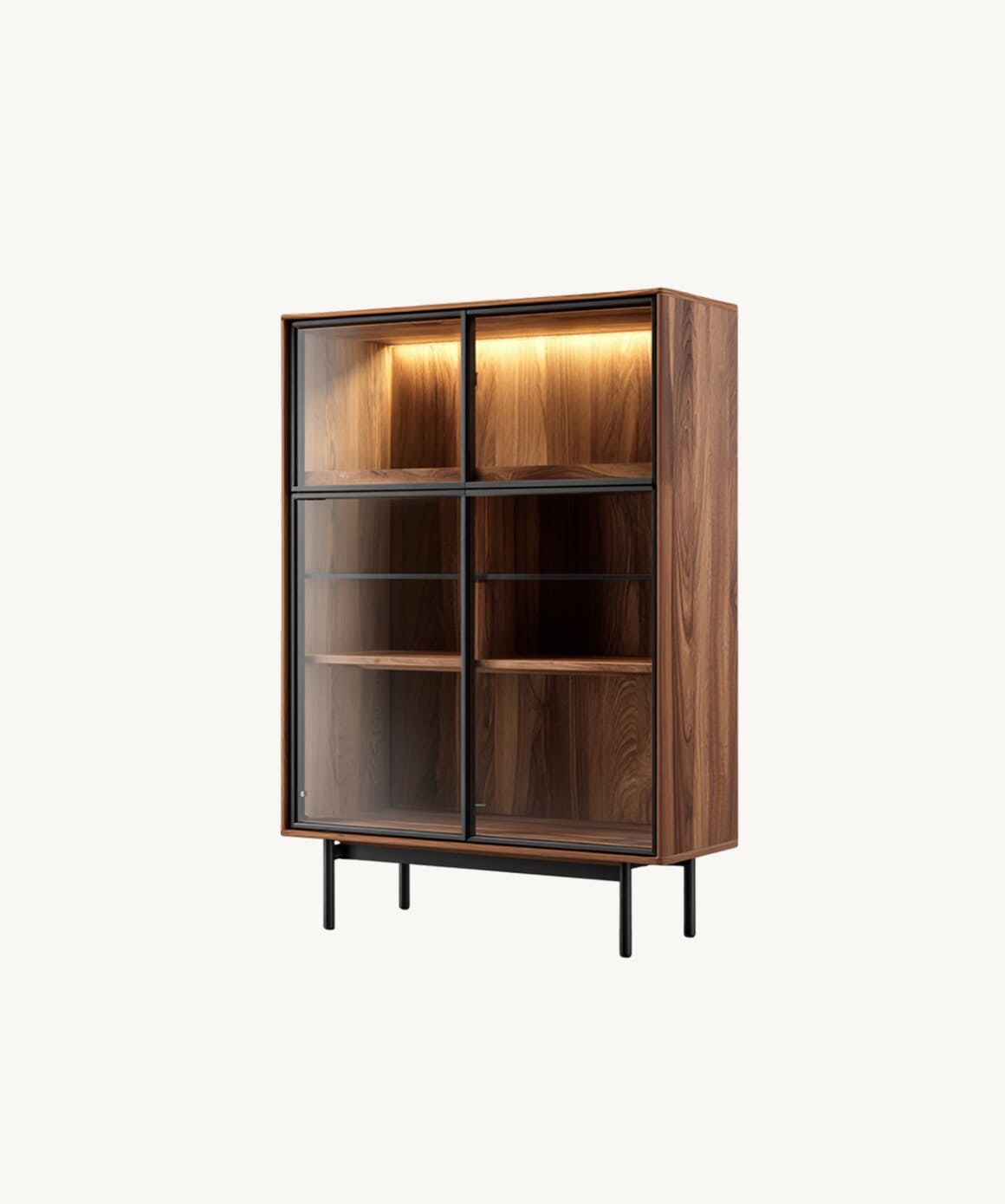 Glass-front display cabinet