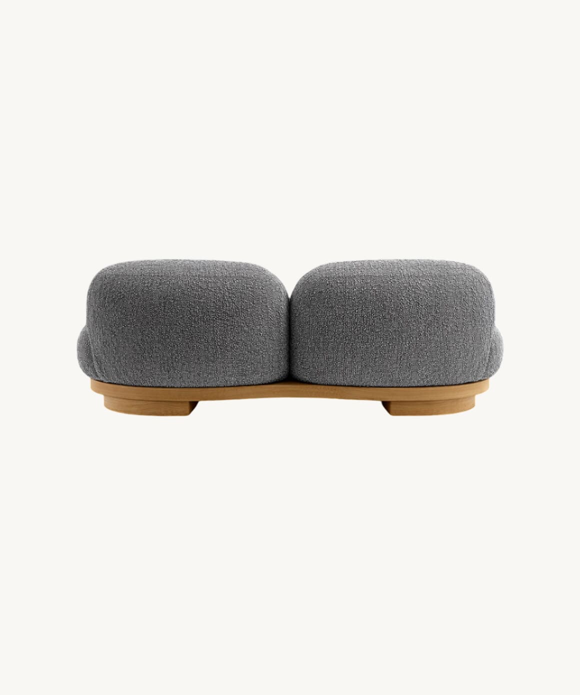 Asymmetrical boucle loveseat - Image 3