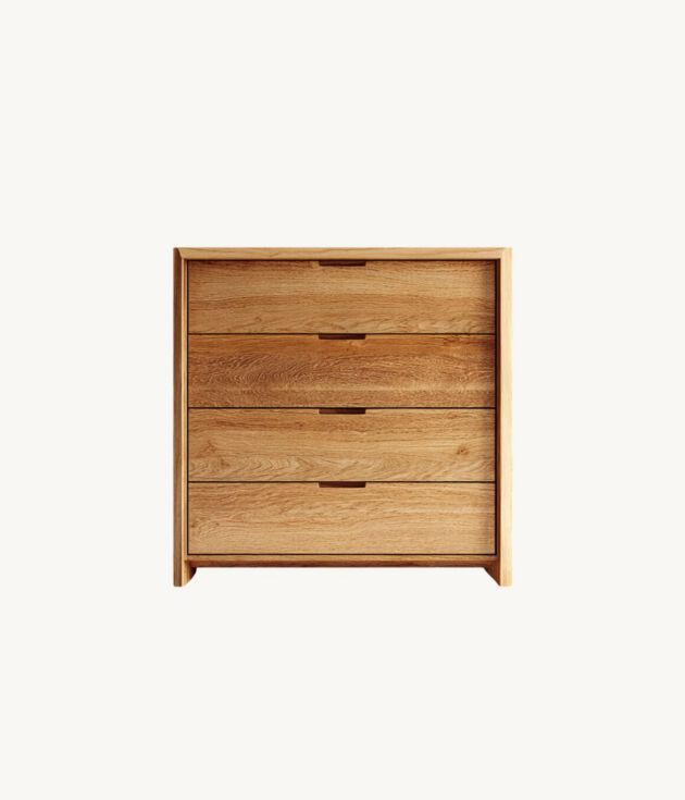 Four-drawer oak dresser