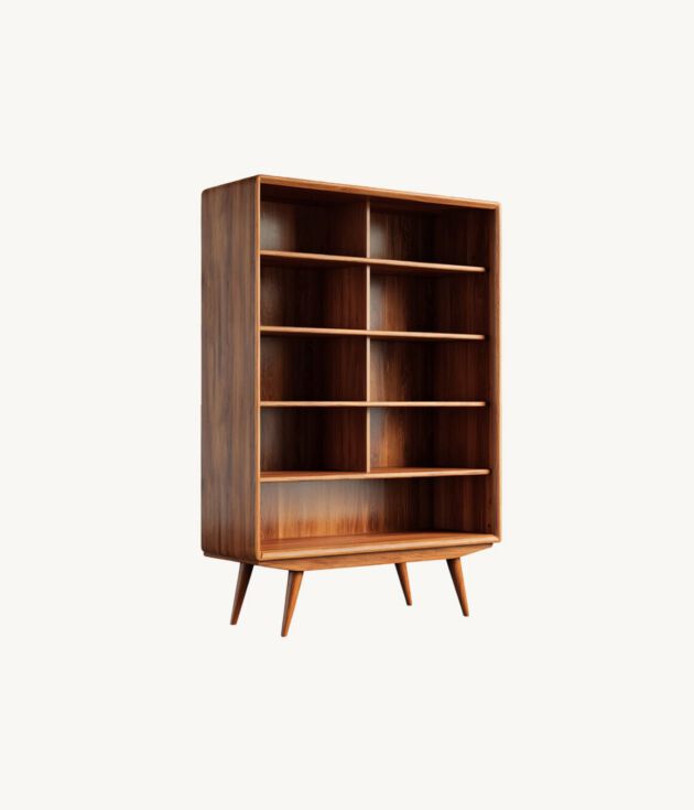 Mid-century walnut bookcase