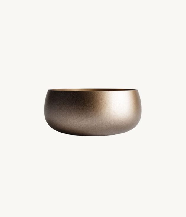 Brushed metal decorative bowl